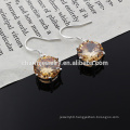 Zircon Plating Silver Yellow and White Stone Earring six Claw Earring jewelry Earring DS012